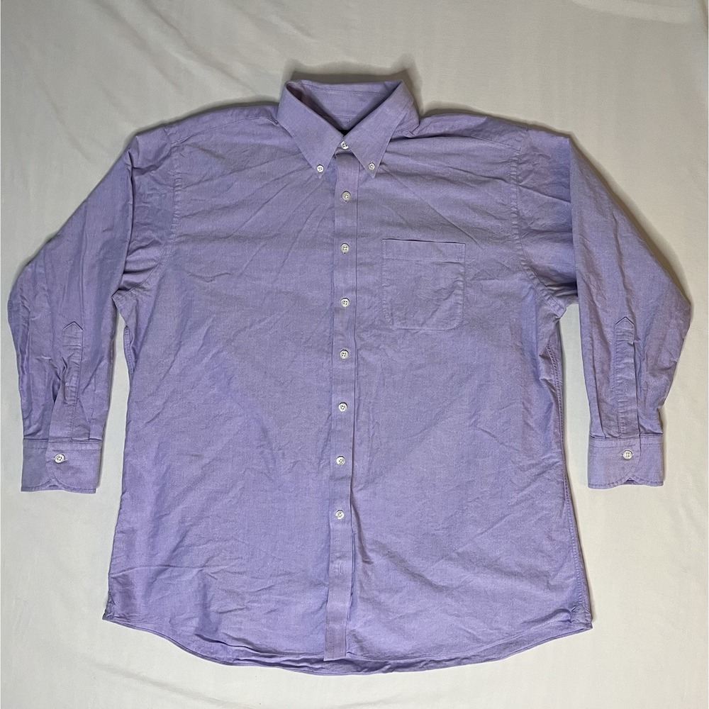 Proper Cloth Oxford Dress Shirt Men's SZ 2XL Purple Long Sleeve Button Up Custom